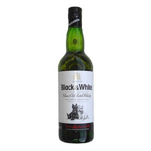 Whisky Black-And-White botella
