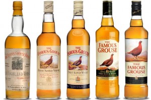 La evolución de la presentación del whisky Famous Grouse